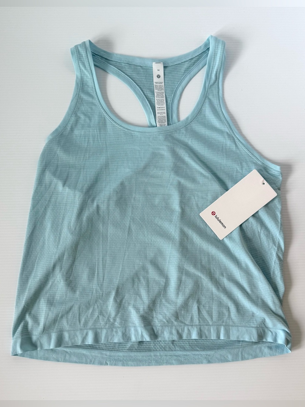 Lululemon Swiftly Tech Scoopneck Tank 2.0 Race Length Foam NWT Size 14
